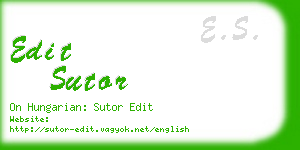 edit sutor business card
